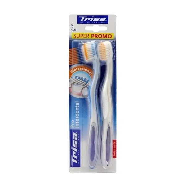 مسواک تریزا مدل Pro Interdental با برس نرم بسته 2 عددی