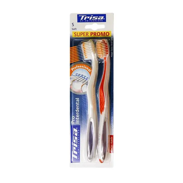 مسواک تریزا مدل Pro Interdental با برس نرم بسته 2 عددی