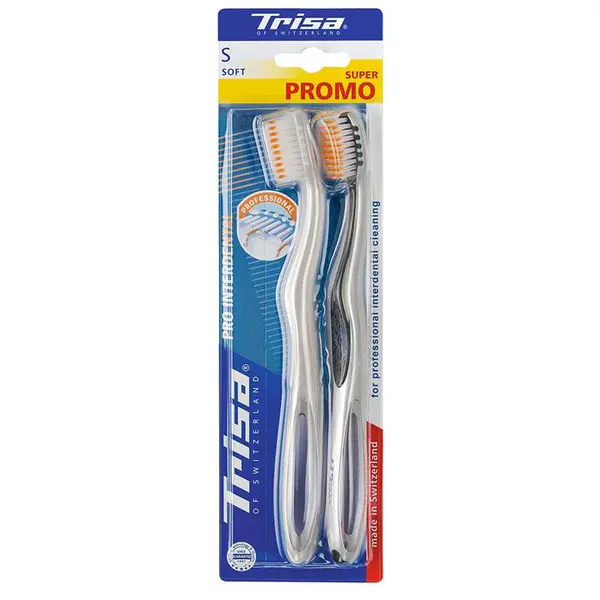 مسواک تریزا مدل Pro Interdental با برس نرم بسته 2 عددی