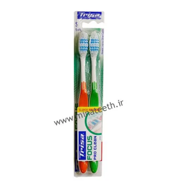 پک دو عددی مسواک تریزا مدل Pro Interdental با برس متوسط