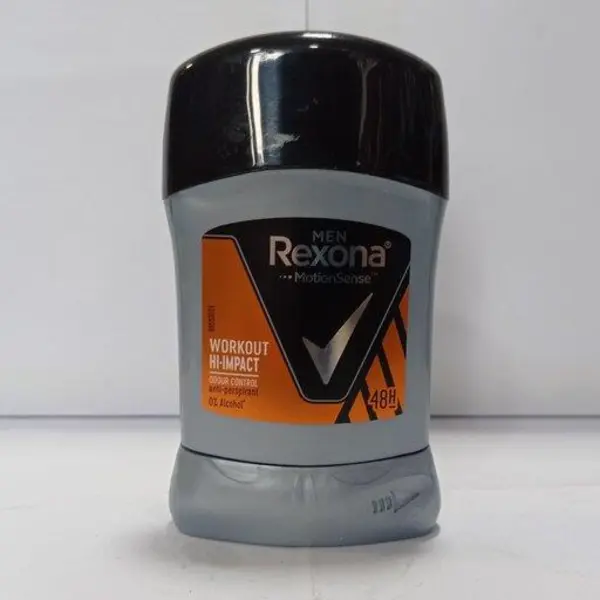 زیربغل رکسونا Rexonaمردانه با ماندگاری 48 ساعته بدون الکل مدل Workout Hi-impact