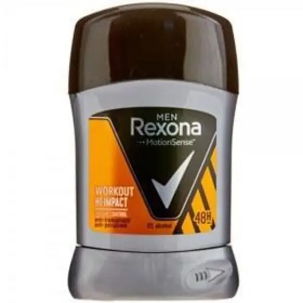 زیربغل رکسونا Rexonaمردانه با ماندگاری 48 ساعته بدون الکل مدل Workout Hi-impact