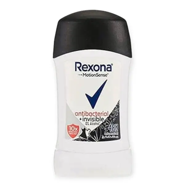 مام استیک ضد تعریق رکسونا مدل آنتی باکتریال اینویزیبل Rexona stick Antibacterial invisible حجم 40 گرم فیلیپین