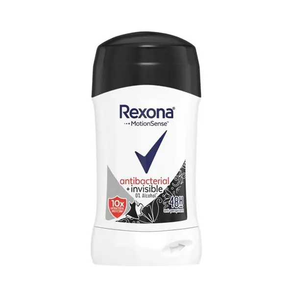مام استیک ضد تعریق رکسونا مدل آنتی باکتریال اینویزیبل Rexona stick Antibacterial invisible حجم 40 گرم فیلیپین