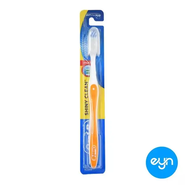 مسواک اورال-بی مدل Shiny Clean با برس نرم