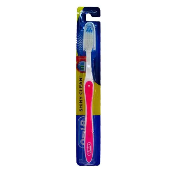 مسواک اورال-بی مدل Shiny Clean با برس متوسط Oral-B Shiny Clean  Medium Toothbrush