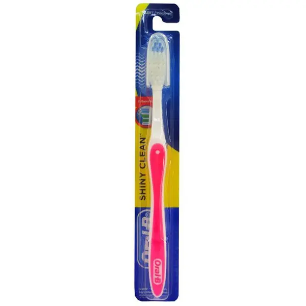 مسواک اورال-بی مدل Shiny Clean با برس متوسط Oral-B Shiny Clean  Medium Toothbrush