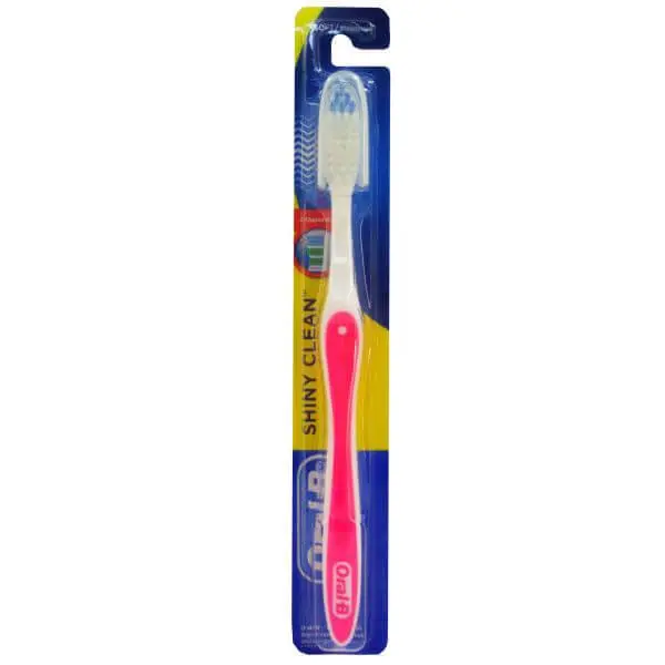 مسواک اورال-بی مدل Shiny Clean با برس متوسط Oral-B Shiny Clean  Medium Toothbrush