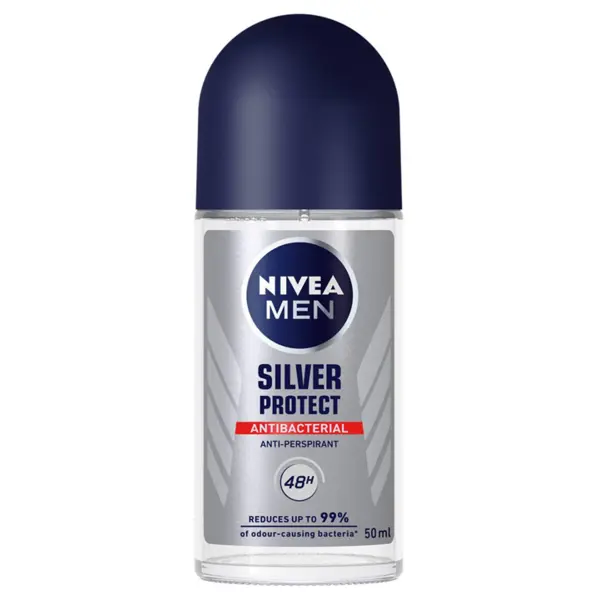 رول ضد تعریق مردانه نیوآ مدل Silver Protect Antibacterial حجم 50 میلی لیتر