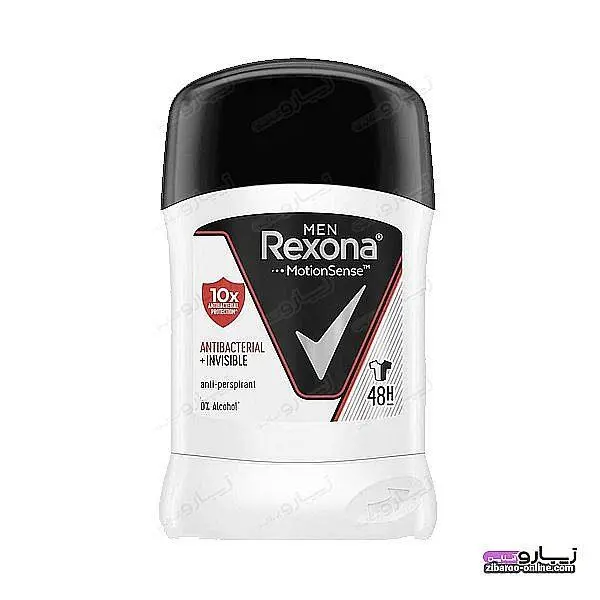 مام استیک ضد تعریق رکسونا مدل آنتی باکتریال اینویزیبل Stick Rexona Antibacterial invisible حجم 40 گرم فیلیپینی