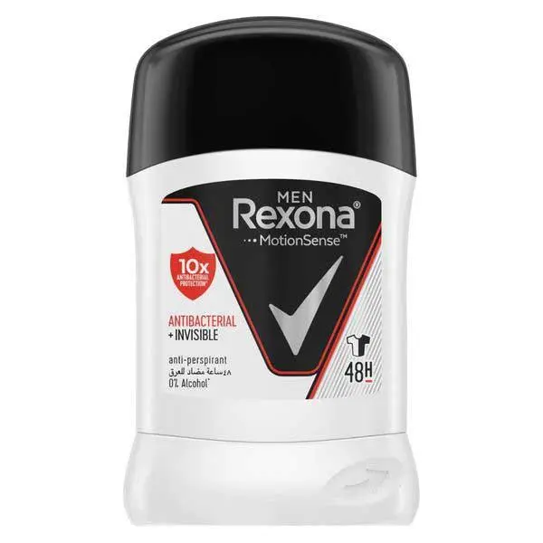 مام استیک ضد تعریق رکسونا مدل آنتی باکتریال اینویزیبل Stick Rexona Antibacterial invisible حجم 40 گرم فیلیپینی