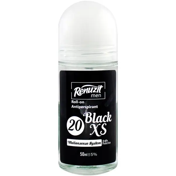 رول ضد تعریق مردانه رینوزیت مدل Black XS بلک ایکس اس حجم 50 میلی لیتر
