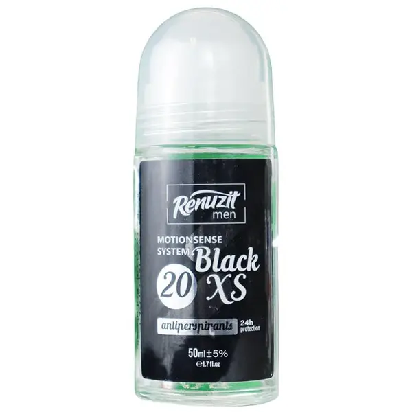 رول ضد تعریق مردانه رینوزیت مدل Black XS بلک ایکس اس حجم 50 میلی لیتر