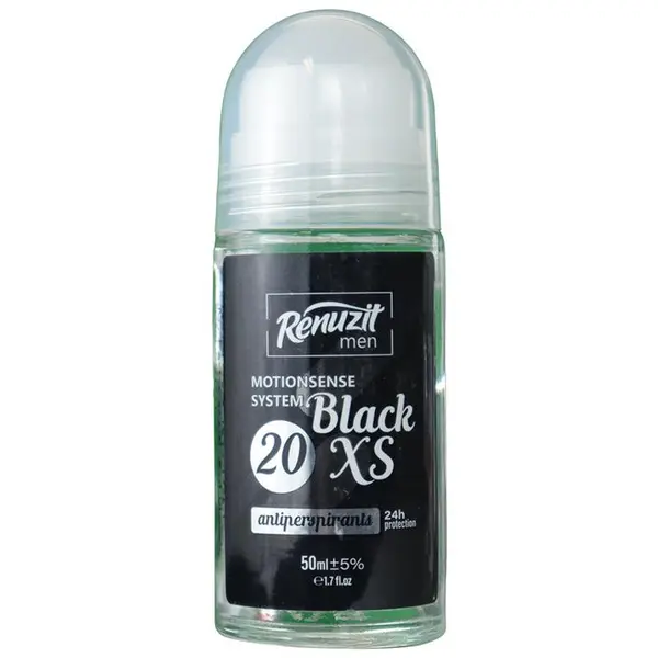 رول ضد تعریق مردانه رینوزیت مدل Black XS بلک ایکس اس حجم 50 میلی لیتر