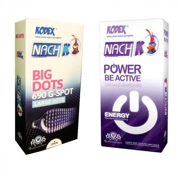کاندوم ناچ کدکس مدل BIG DOTS بیگ داتس بسته 10 عددی