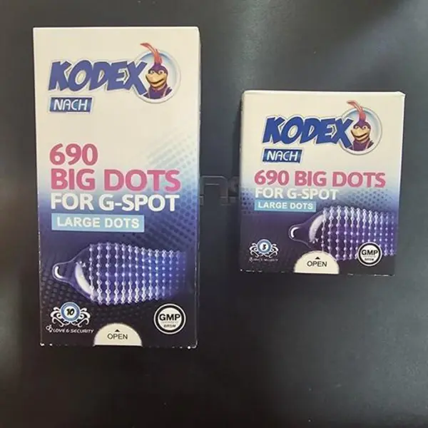 کاندوم ناچ کدکس مدل BIG DOTS بیگ داتس بسته 10 عددی