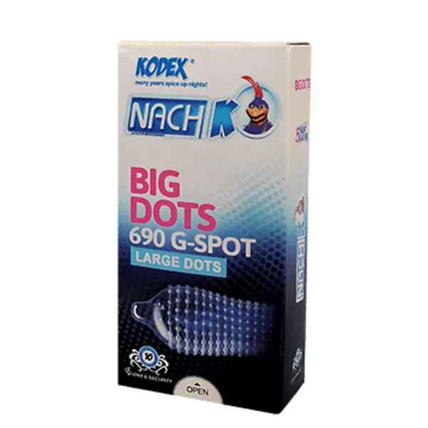 کاندوم ناچ کدکس مدل BIG DOTS بیگ داتس بسته 10 عددی