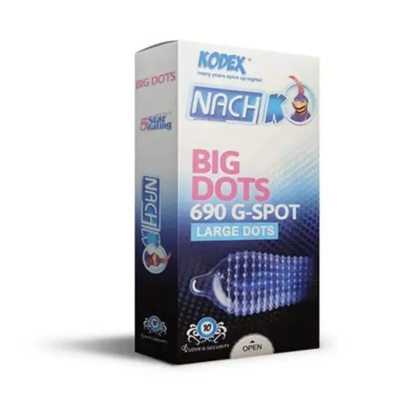 کاندوم ناچ کدکس مدل BIG DOTS بیگ داتس بسته 10 عددی