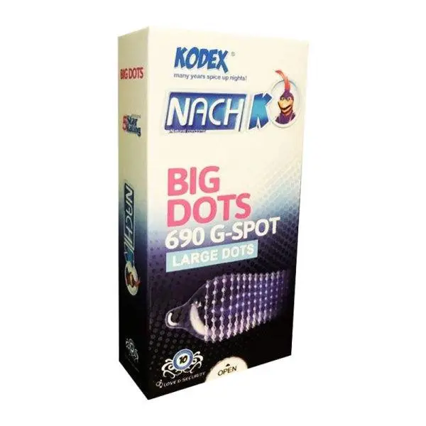 کاندوم ناچ کدکس مدل BIG DOTS بیگ داتس بسته 10 عددی