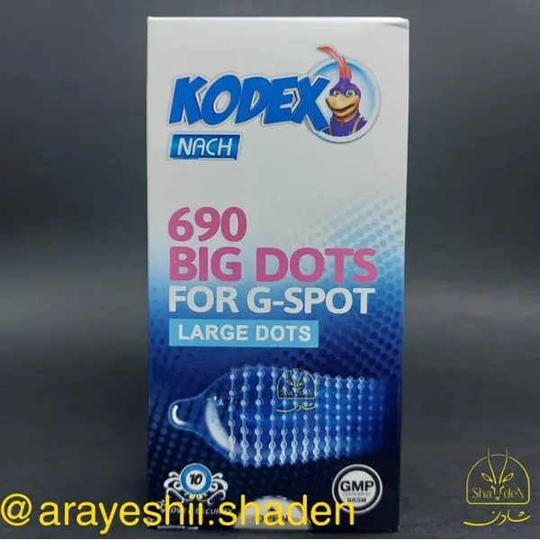 کاندوم ناچ کدکس مدل BIG DOTS بیگ داتس بسته 10 عددی