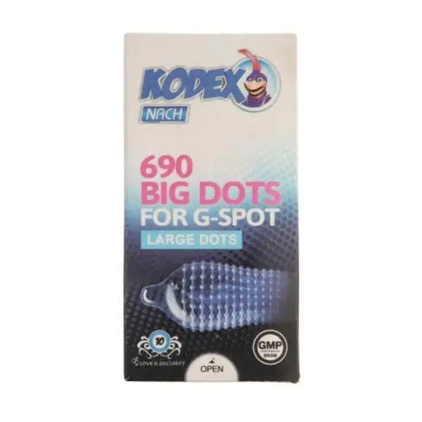 کاندوم ناچ کدکس مدل BIG DOTS بیگ داتس بسته 10 عددی