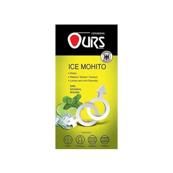 کاندوم تاخیری خاردار آیس موهیتو اورز بسته 12 عددی