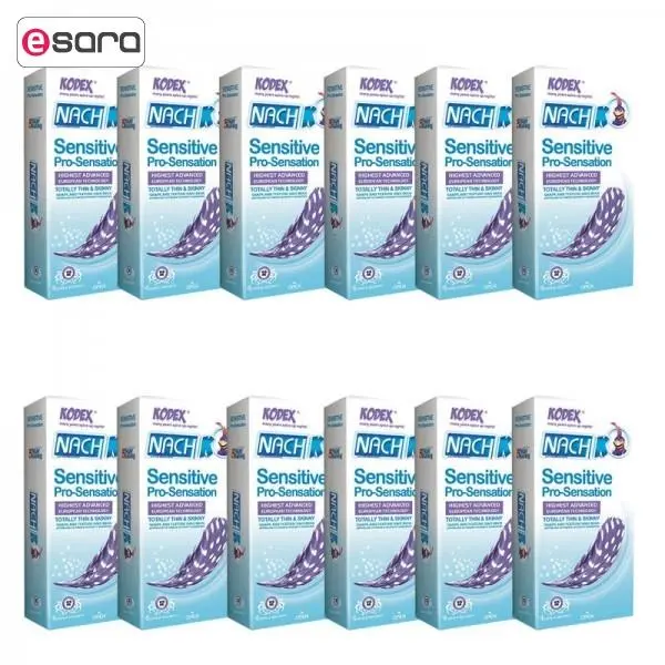 کاندوم ناچ کدکس مدل 0.03 زیرو زیرو تری کلاسیک بسته 12 عددی