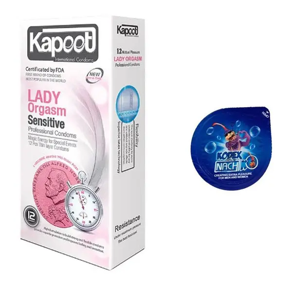 کاندوم تاخیری کاپوت Lady Orgasm لیدی اورگاسم بسته 12 عددی