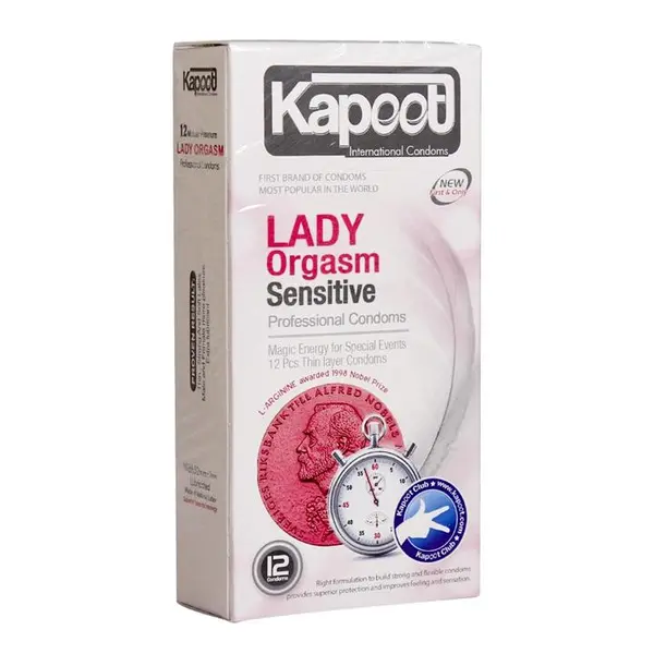 کاندوم تاخیری کاپوت Lady Orgasm لیدی اورگاسم بسته 12 عددی