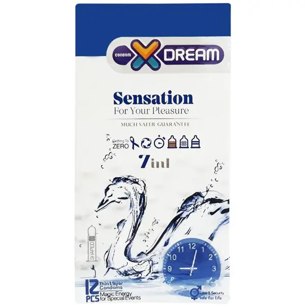 کاندوم ایکس دریم مدل Sensation حساس بسته 12 عددی