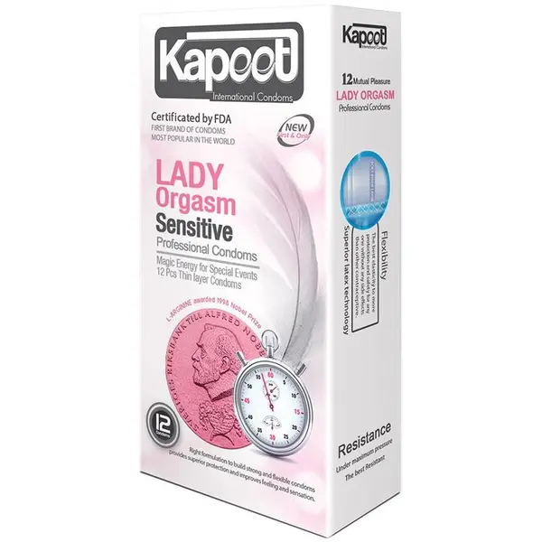 کاندوم تاخیری کاپوت Lady Orgasm لیدی اورگاسم بسته 12 عددی
