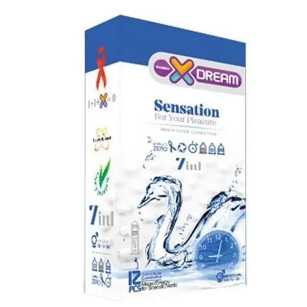 کاندوم ایکس دریم مدل Sensation حساس بسته 12 عددی