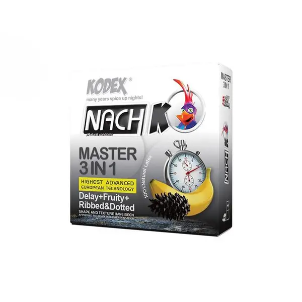 کاندوم تاخیری کدکس مدل Master 3 In 1 بسته 12 عددی