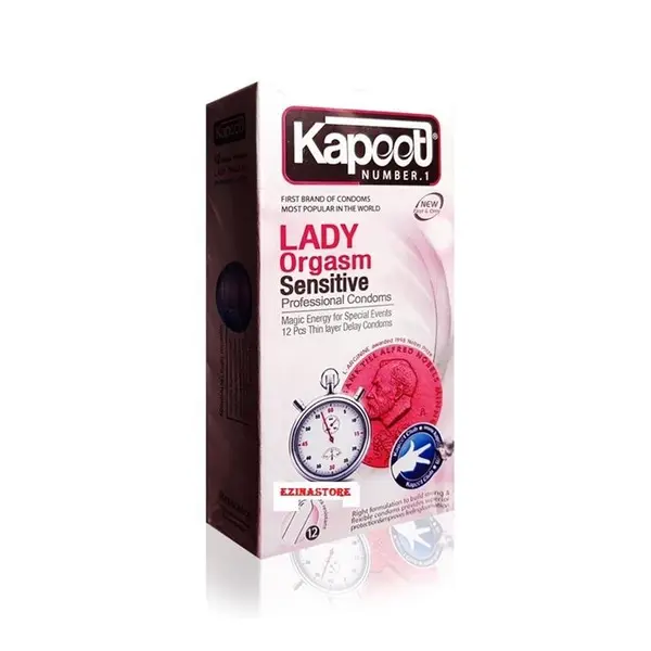 کاندوم تاخیری کاپوت Lady Orgasm لیدی اورگاسم بسته 12 عددی