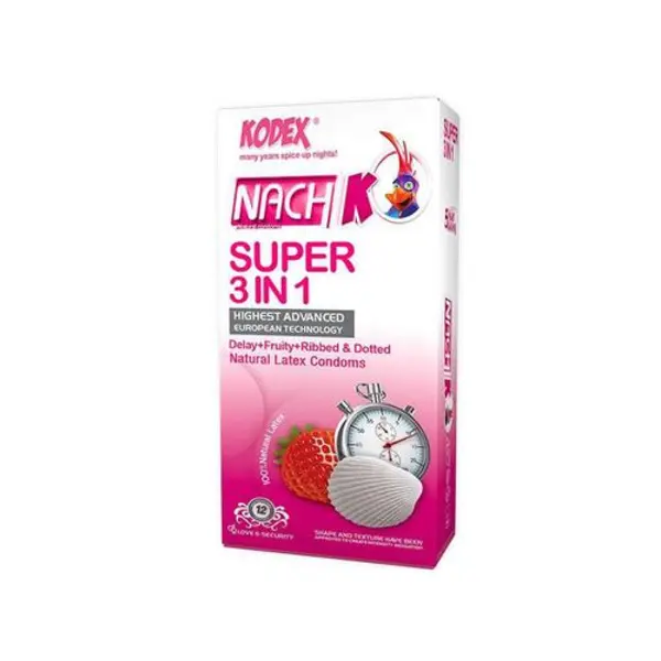 کاندوم ناچ کدکس مدل 0.03 زیرو زیرو تری کلاسیک بسته 12 عددی