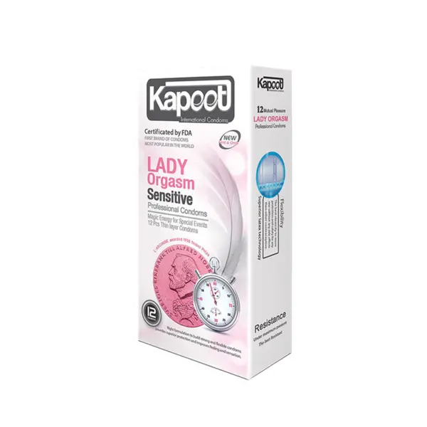کاندوم تاخیری کاپوت Lady Orgasm لیدی اورگاسم بسته 12 عددی