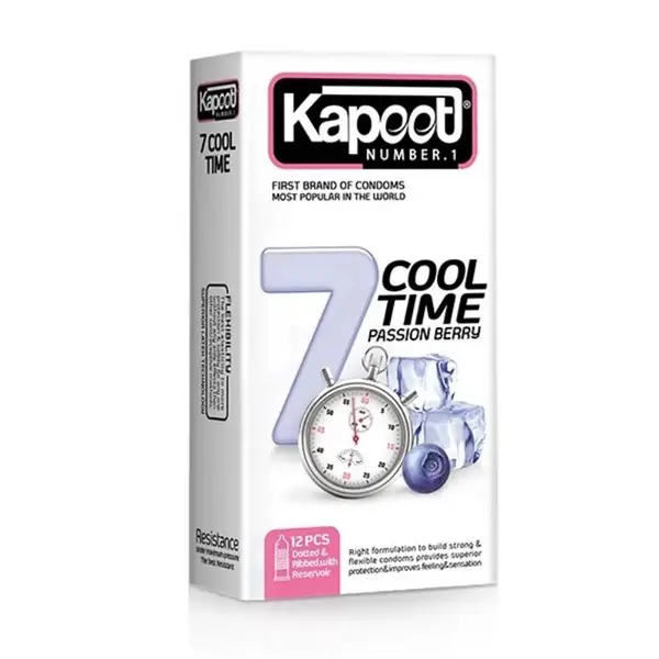 کاندوم کاپوت مدل تمشک بسته 12 عددی - Kapooti  Cool berries