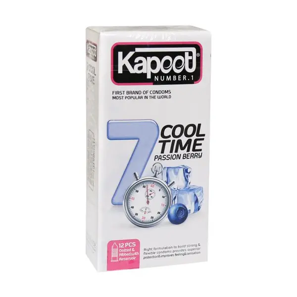 کاندوم کاپوت مدل تمشک بسته 12 عددی - Kapooti  Cool berries