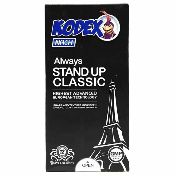 کاندوم کدکس مدل Stand Up Classic استند آپ کلاسیک بسته 12 عددی