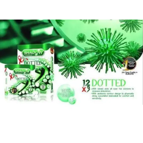 کاندوم خاردار 12 عددی شادو Shadow Dotted Condom