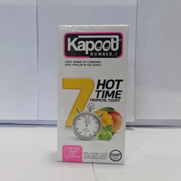 کاندوم کاپوت مدل 7Hot Time  بسته 12 عددی