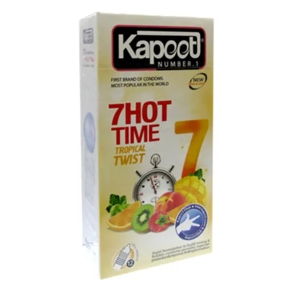 کاندوم کاپوت مدل 7Hot Time  بسته 12 عددی