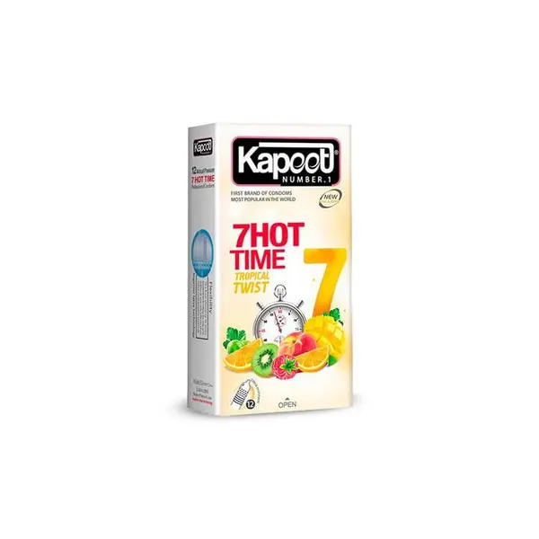 کاندوم کاپوت مدل 7Hot Time  بسته 12 عددی