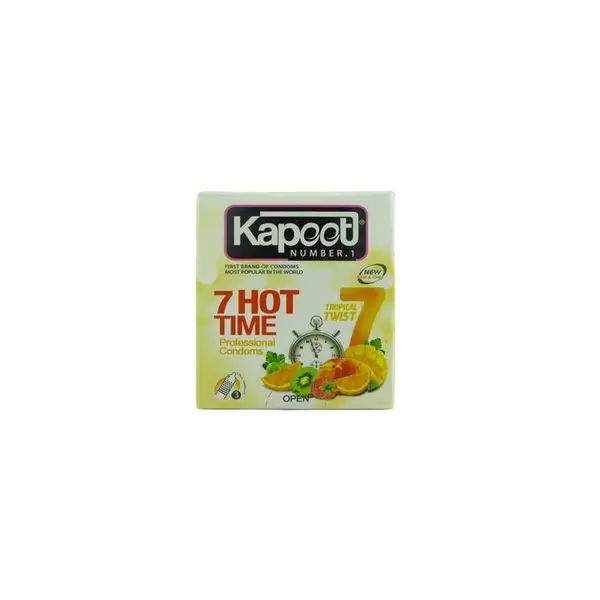 کاندوم کاپوت مدل 7Hot Time بسته 3  عددی