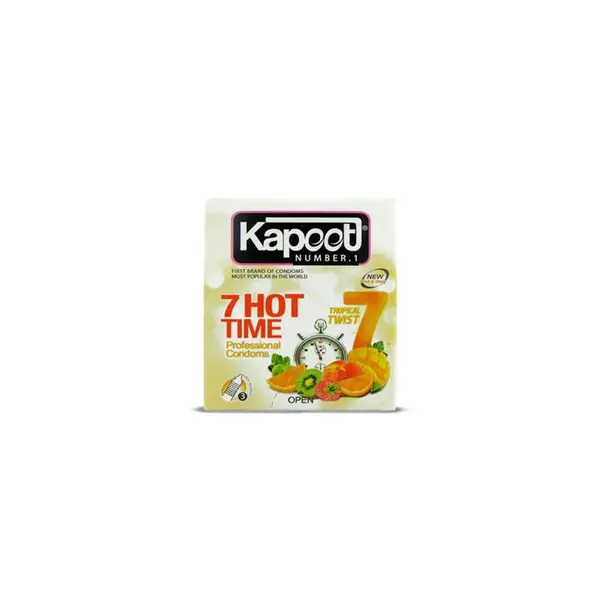 کاندوم کاپوت مدل 7Hot Time بسته 3  عددی