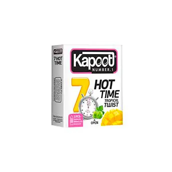 کاندوم کاپوت مدل 7Hot Time بسته 3  عددی