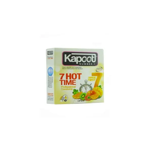 کاندوم کاپوت مدل 7Hot Time بسته 3  عددی