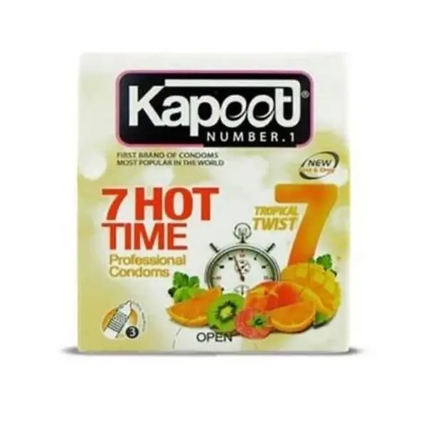 کاندوم کاپوت مدل 7Hot Time بسته 3  عددی
