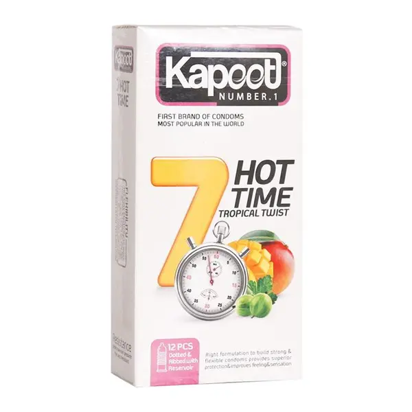 کاندوم کاپوت مدل 7Hot Time بسته 3  عددی