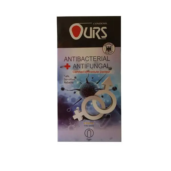 کاندوم آنتی باکتری و ضد قارچ اورز مدل Antibacterial and Antifungal بسته 12 عددی